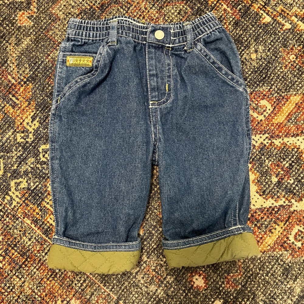 Faded Glory Blue and Green Jeans Relaxed Fit
